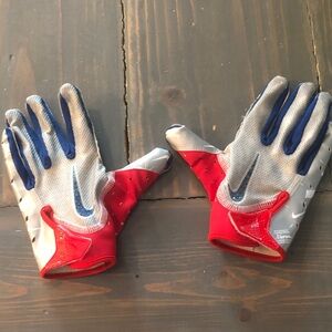 Nike Red and Blue Athletic Gloves